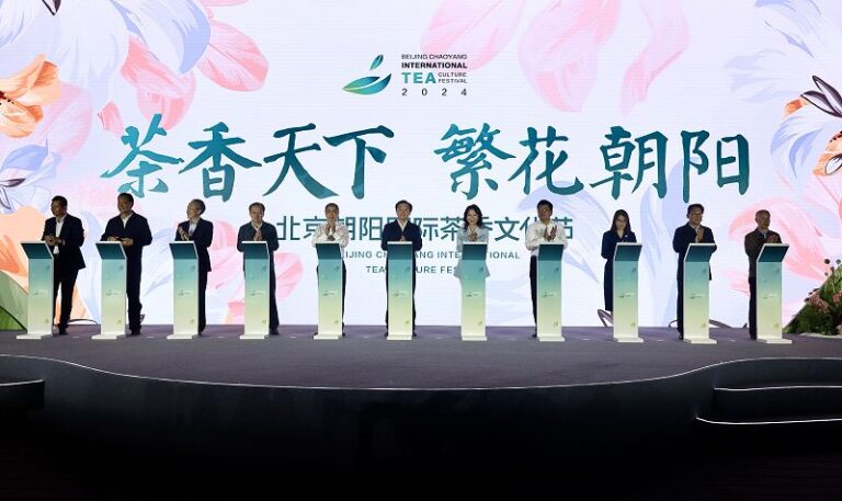 開幕啟動儀式。 中新社