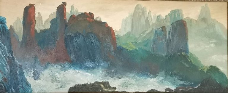 1太姥山峰（油畫）