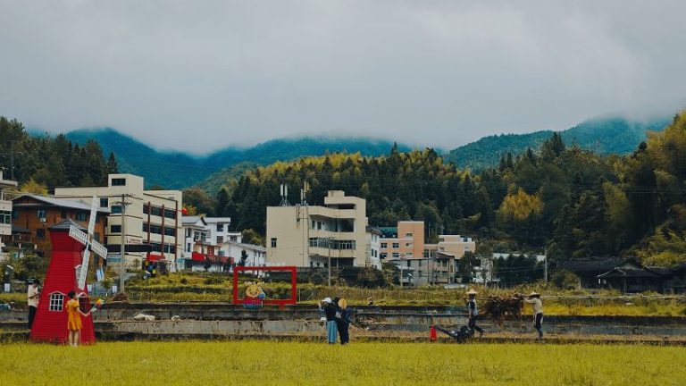 遊客們在布谷鮮境中遊玩