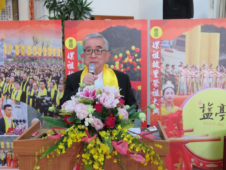 1臺灣導報社長林文雄致詞談兩岸嫘祖文化的交流。