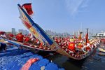 木蘭溪上百舸爭流 福建莆田舉行龍舟民俗活動​
