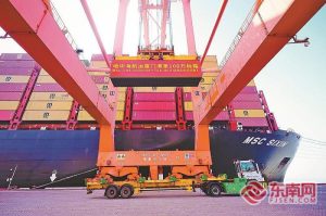 地中海航運廈門港年度集裝箱吞吐量突破100萬標箱