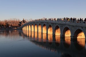 北京頤和園「金光穿洞」景觀引遊人