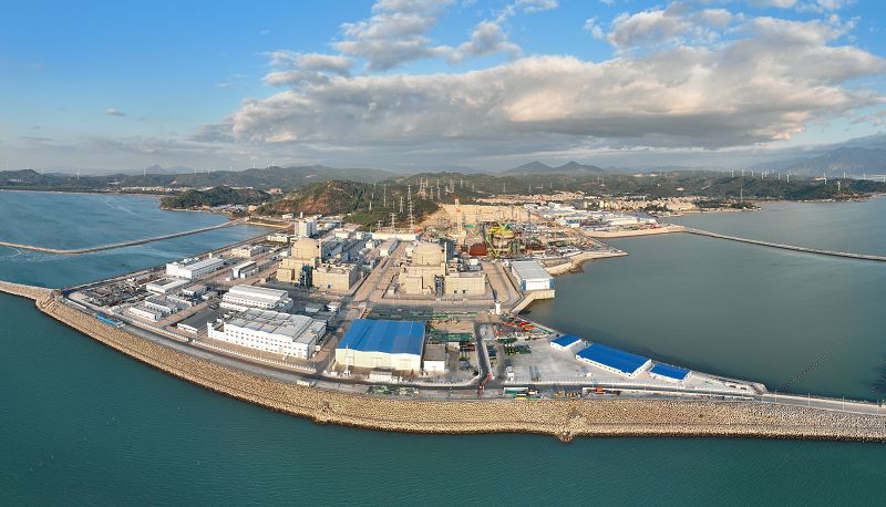 建設中的漳州核電廠（一台全景照片）。