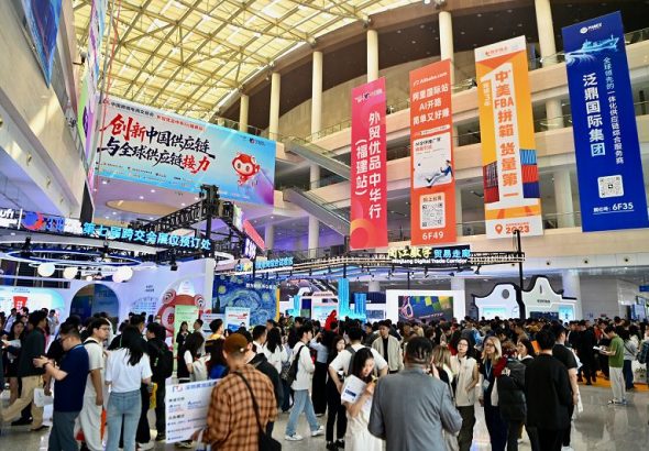 3月18日，第六屆中國跨境電商交易會在福州開幕。中新社