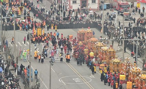 4日，傳承600餘年的中國國家級非物質文化遺產代表性項目媽祖祭典（葛沽寶輦會）在天津市津南區葛沽鎮上演。
