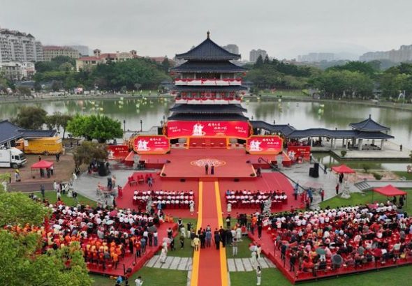 第十屆開漳聖王文化節開幕式現場。