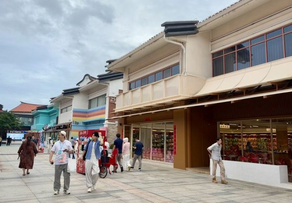 平潭台灣小鎮吸引遊客打卡。
