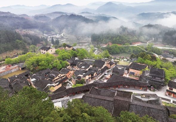鳥瞰四坪村